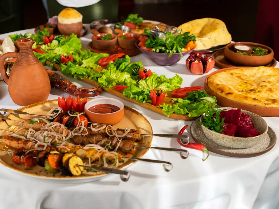 Lebanese catering table